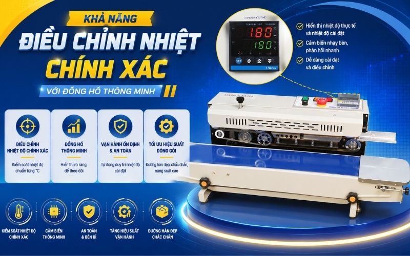 Khả năng điều chỉnh nhiệt chính xác với đồng hồ thông minh