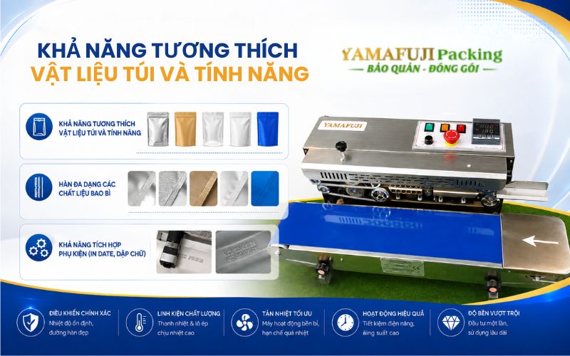 Khả năng tương thích vật liệu túi và tính năng