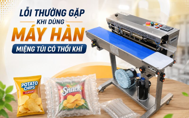Lỗi thường gặp khi dùng máy hàn miệng túi có thổi khí