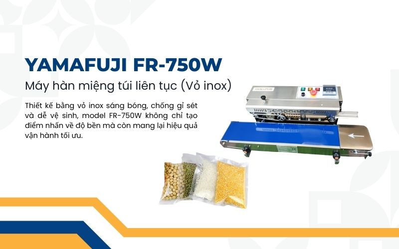 Máy hàn miệng túi liên tục Yamafuji FR-750W