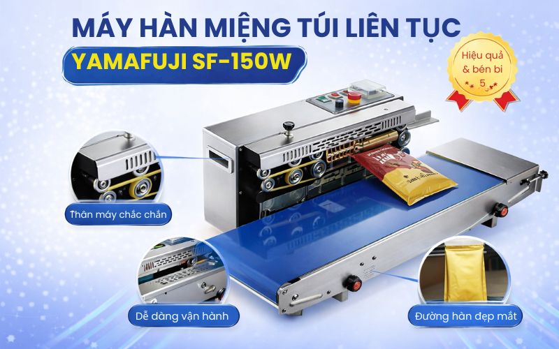 Máy hàn miệng túi liên tục Yamafuji SF-150W 