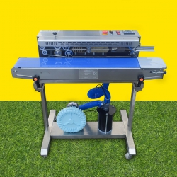 Máy hàn túi liên tục thổi khí Yamafuji SF-150GS (vỏ inox)