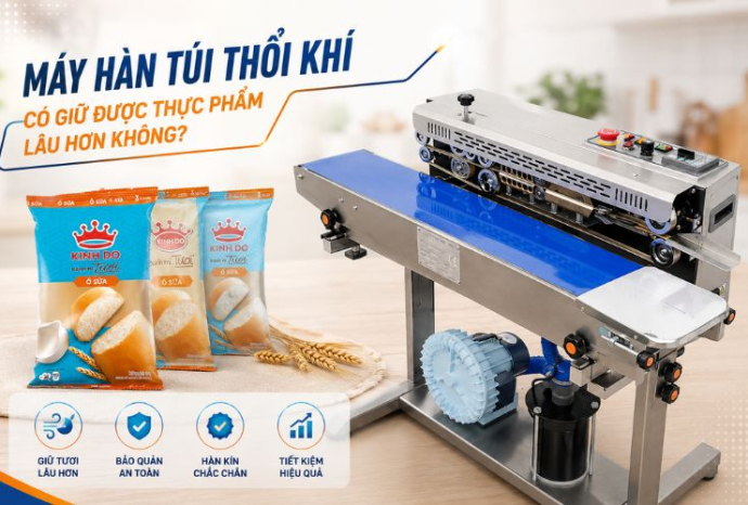 Máy hàn túi thổi khí có giữ được thực phẩm lâu hơn không