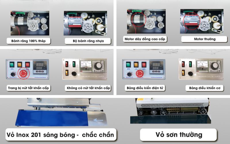 Sự khác biệt máy hàn túi liên tục Yamafuji FR-750W so với thị trường