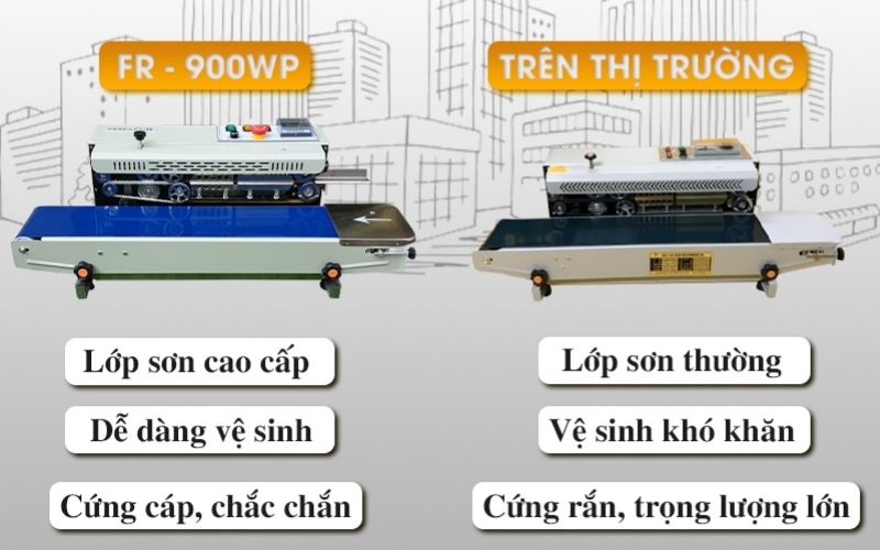 sự khác biệt về thiết kế tổng thể máy của FR-900WP 