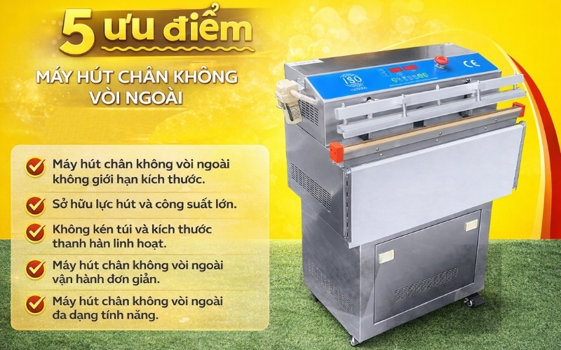 5 ưu điểm máy hút chân không vòi ngoài