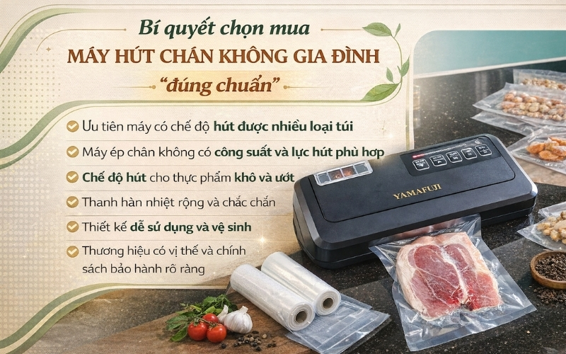 Bí quyết chọn mua máy hút chân không gia đình đúng chuẩn