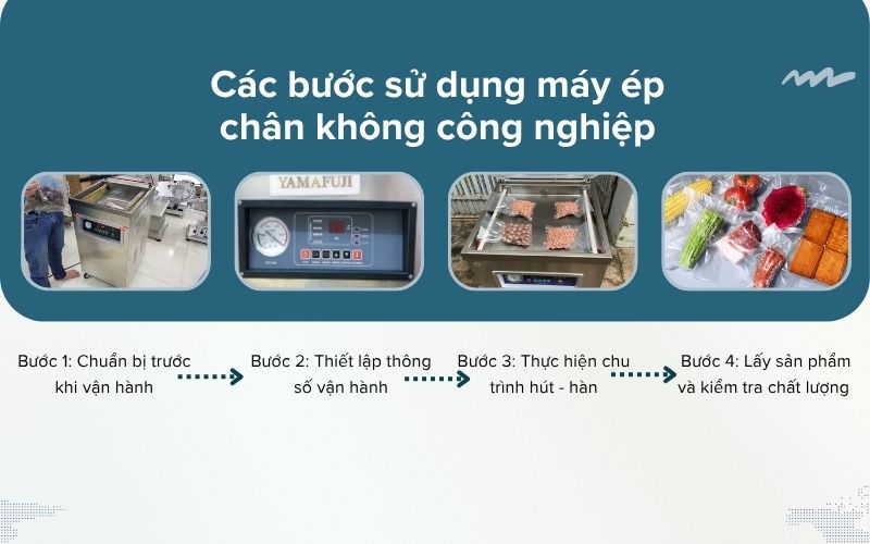 Các bước sử dụng máy ép chân không công nghiệp