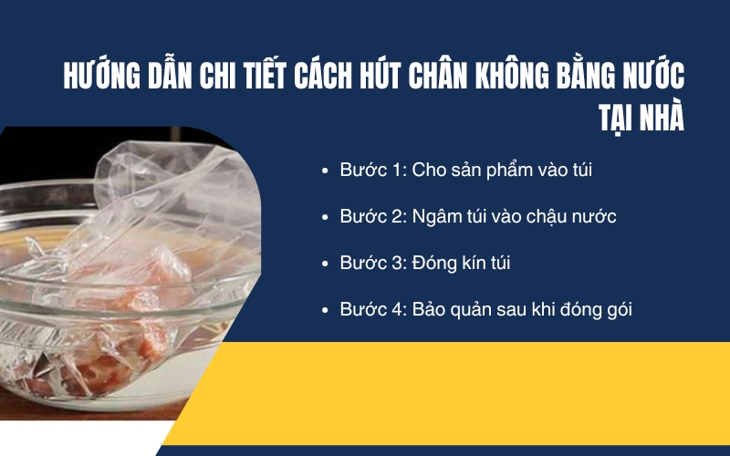 Hướng dẫn chi tiết cách hút chân không bằng nước tại nhà