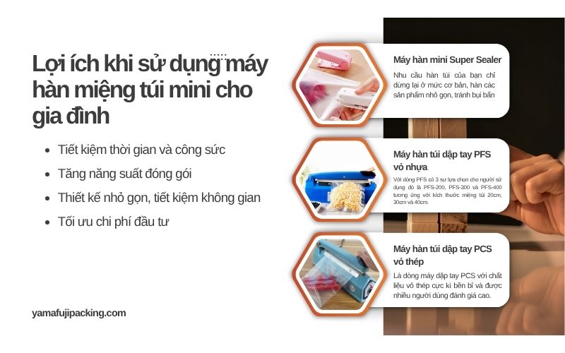 Lợi ích khi sử dụng máy hàn miệng túi mini cho gia đình