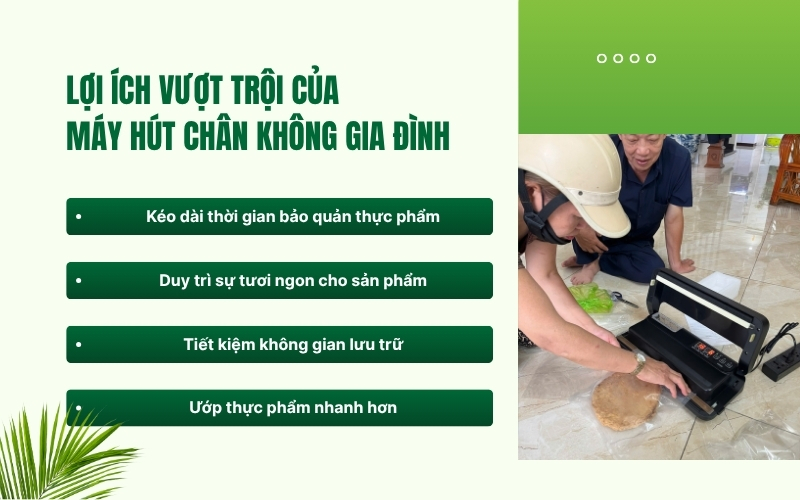 Lợi ích vượt trội của máy hút chân không gia đình