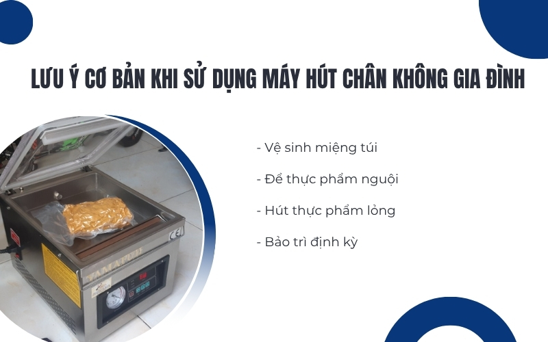 Lưu ý cơ bản khi sử dụng máy hút chân không gia đình