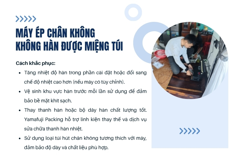 Máy ép chân không không hàn được miệng túi