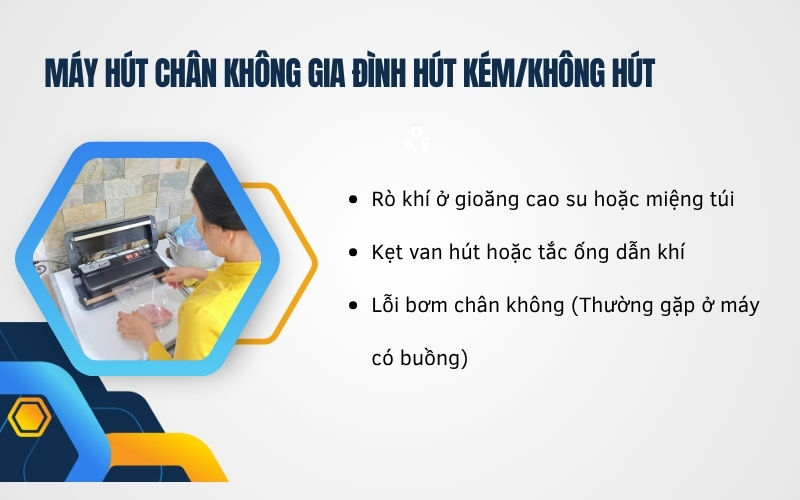 Máy hút chân không gia đình HÚT KÉM/KHÔNG HÚT