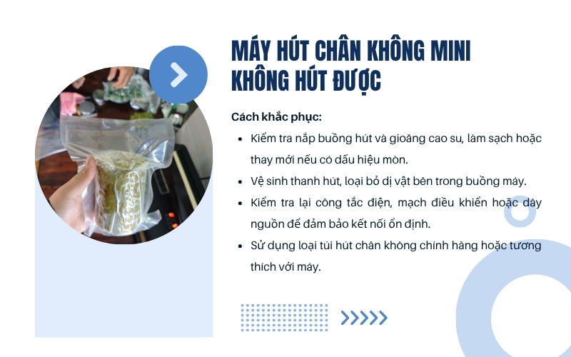 Máy hút chân không mini không hút được