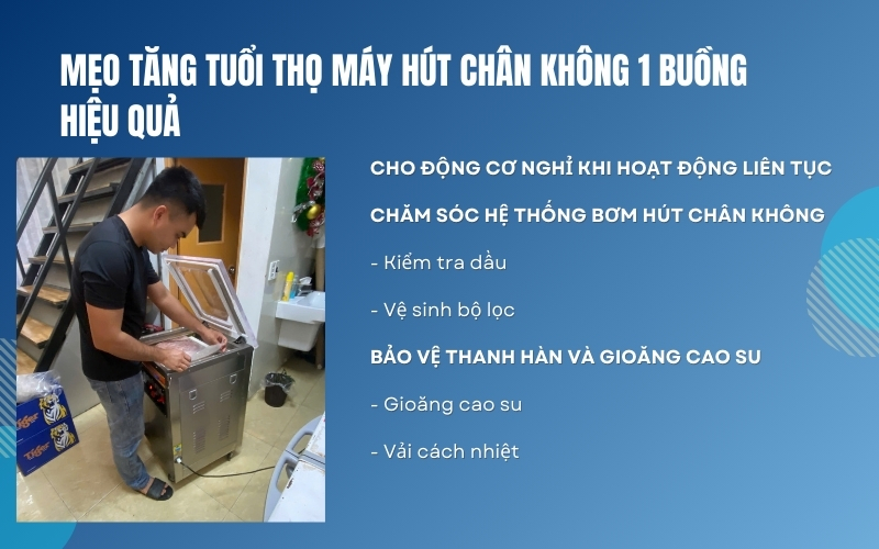 Mẹo tăng tuổi thọ máy hút chân không 1 buồng hiệu quả