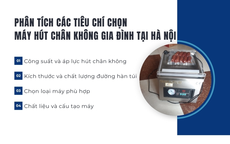 Phân tích các tiêu chí chọn máy hút chân không gia đình tại Hà Nội
