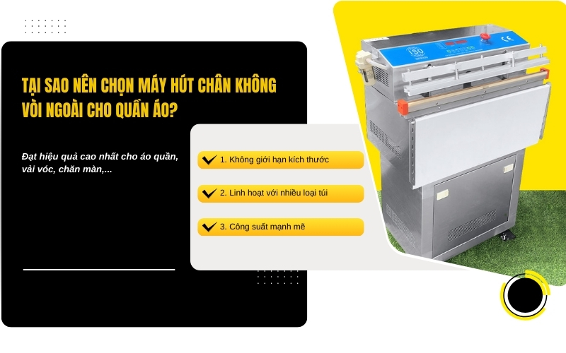 Tại sao nên chọn máy hút chân không vòi ngoài cho quần áo