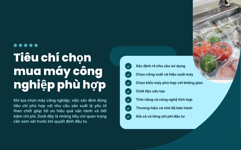 Tiêu chí chọn mua máy công nghiệp phù hợp