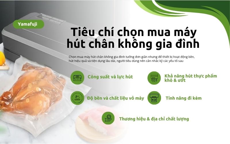 Tiêu chí chọn mua máy hút chân không gia đình chất lượng