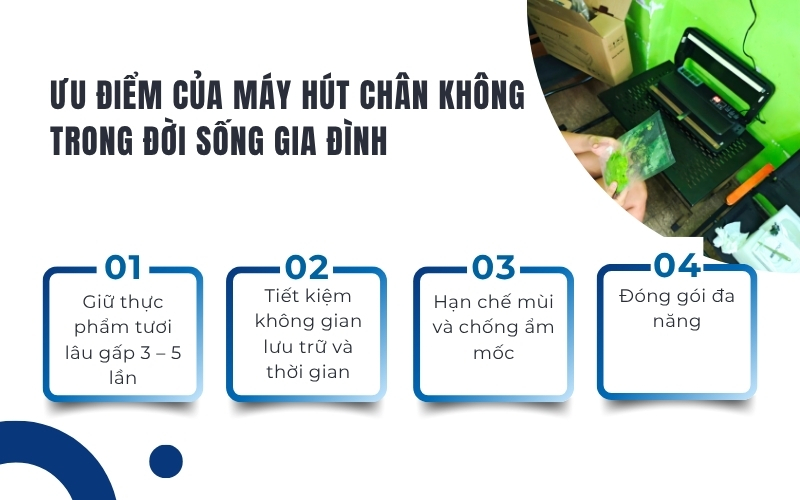 Ưu điểm của máy hút chân không trong đời sống gia đình