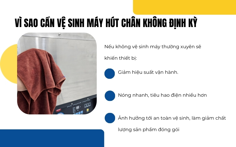 Vì sao cần vệ sinh máy hút chân không định kỳ