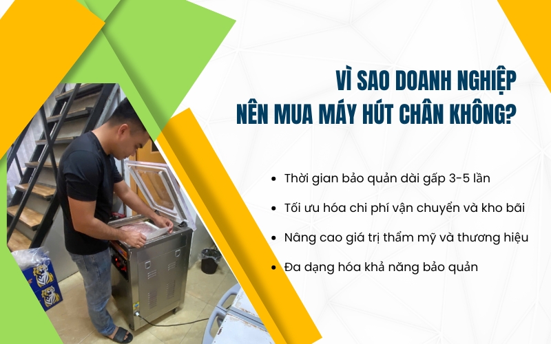 Vì sao doanh nghiệp nên mua máy hút chân không?