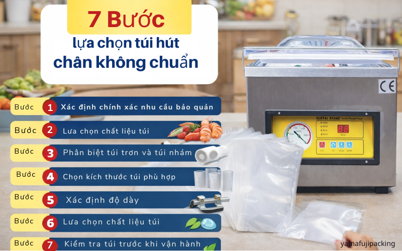7 Bước lựa chọn túi hút chân không chuẩn
