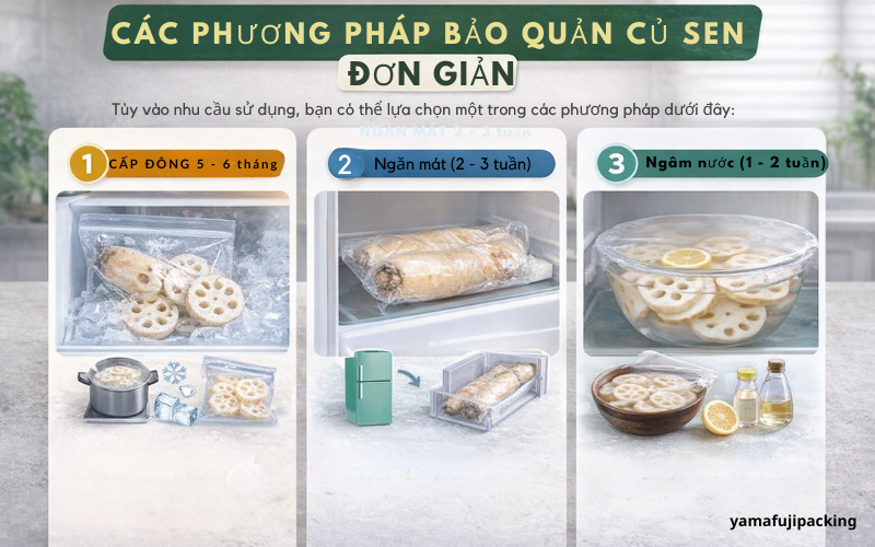Các phương pháp bảo quản củ sen đơn giản
