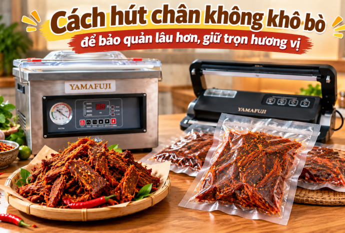 Cách hút chân không khô bò để bảo quản lâu hơn, giữ trọn hương vị