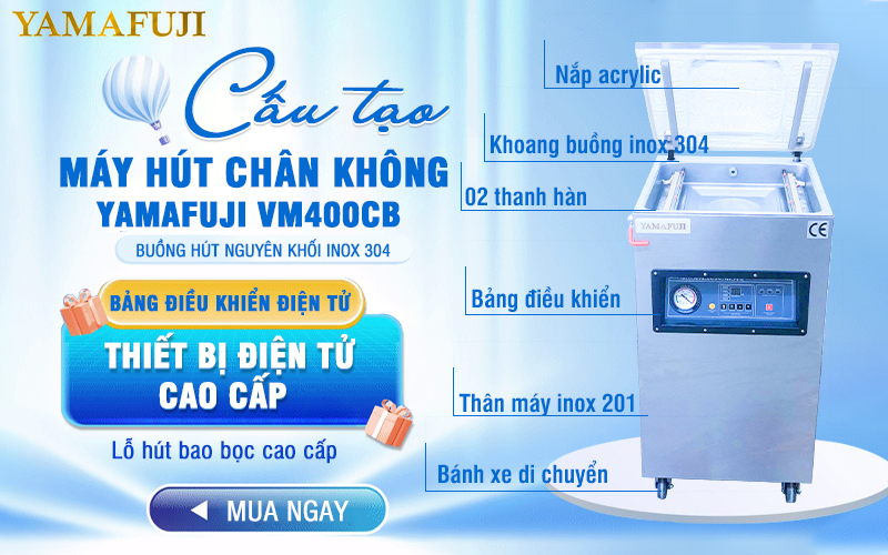 Cấu tạo máy hút chân không Yamafuji VM400CB