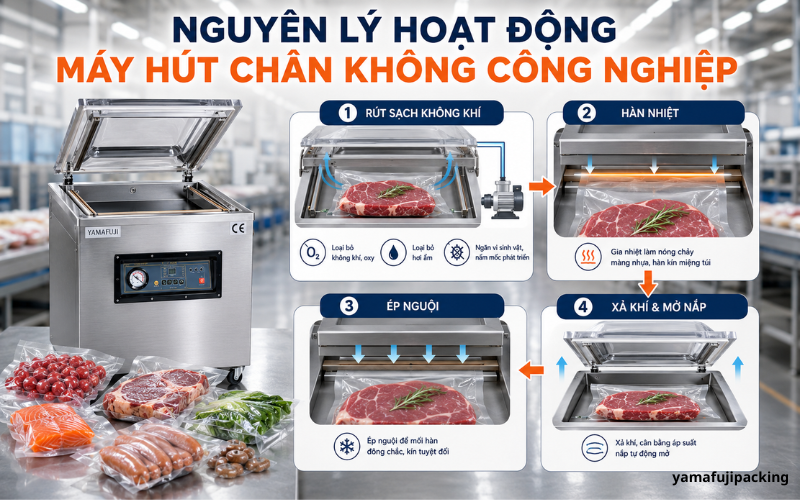 Nguyên lý hoạt động của máy hút chân không công nghiệp
