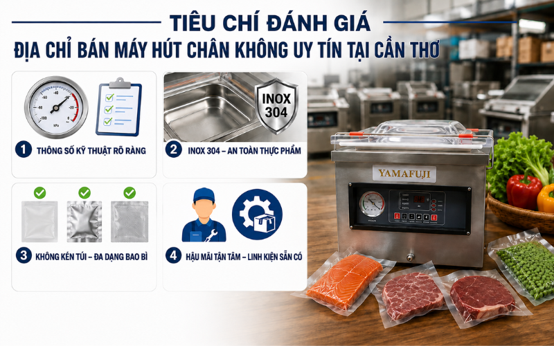 Tiêu chí đánh giá địa chỉ bán máy hút chân không uy tín tại cần thơ