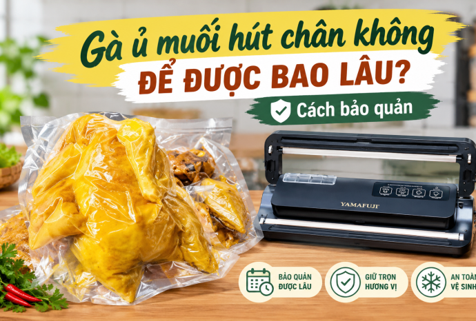 Gà ủ muối hút chân không để được bao lâu? Cách bảo quản