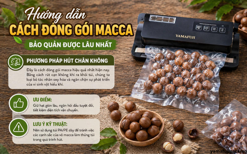 Hướng dẫn cách đóng gói macca bảo quản được lâu nhất