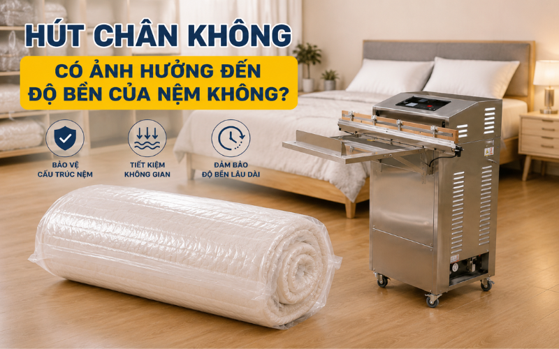 Hút chân không có ảnh hưởng đến độ bền của nệm không?