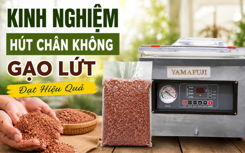 Kinh nghiệm hút chân không gạo lứt đạt hiệu quả