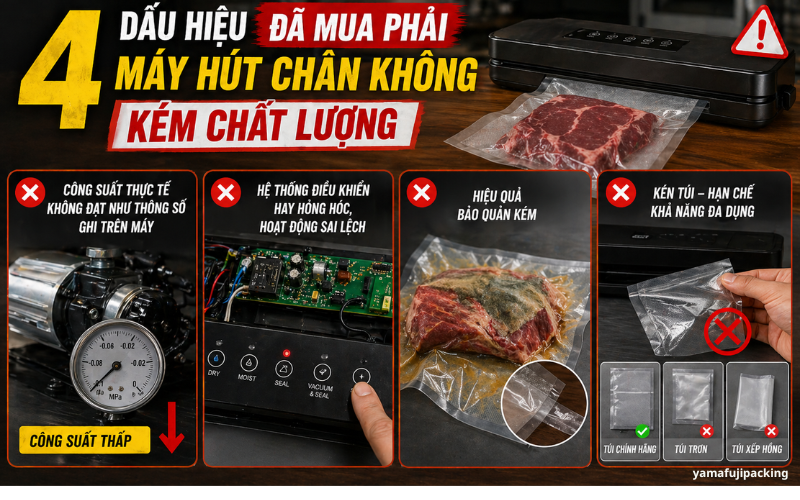 4 dấu hiệu đã mua phải máy hút chân không kém chất lượng