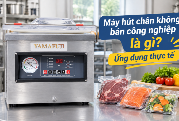 Máy hút chân không bán công nghiệp là gì? Ứng dụng thực tế