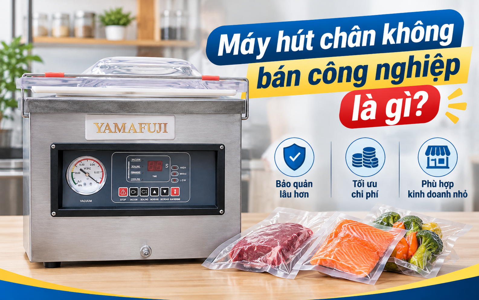 Máy hút chân không bán công nghiệp là gì?