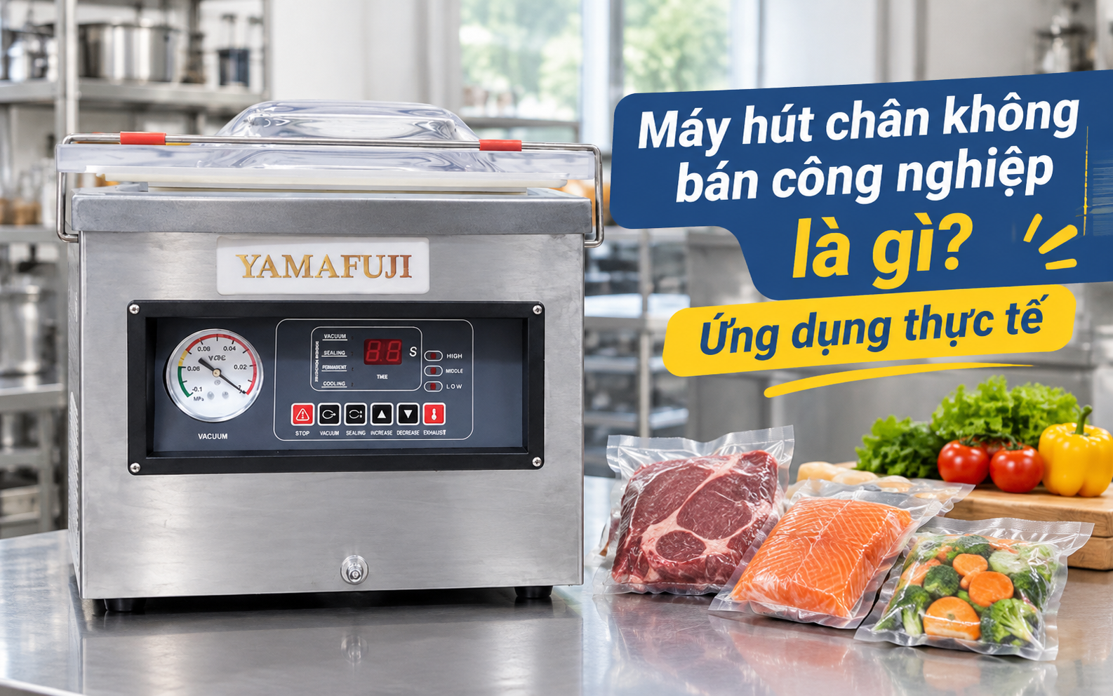 Máy hút chân không bán công nghiệp là gì? Ứng dụng thực tế