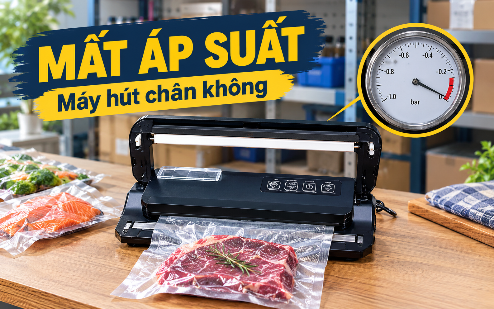 Hiện tượng mất áp suất ở máy hút chân không