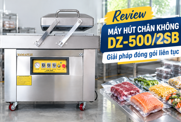 Review máy hút chân không DZ-500/2SB | Giải pháp đóng gói liên tục