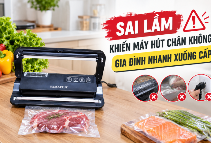 Sai lầm khiến máy hút chân không gia đình nhanh xuống cấp