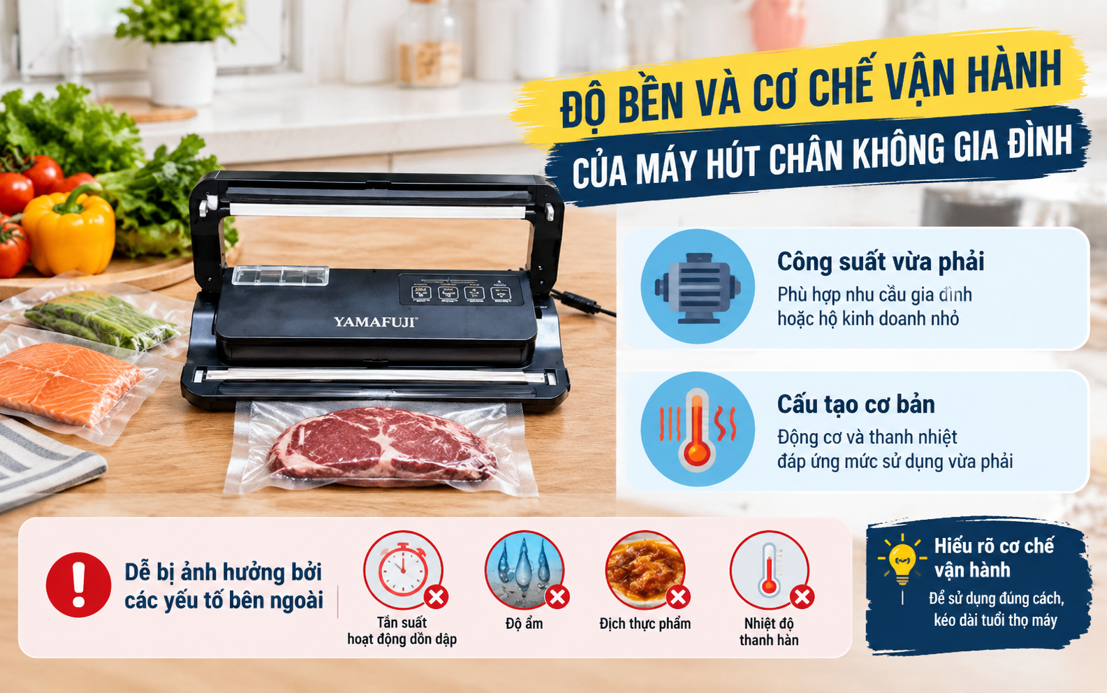  Độ bền và cơ chế vận hành của máy hút chân không gia đình
