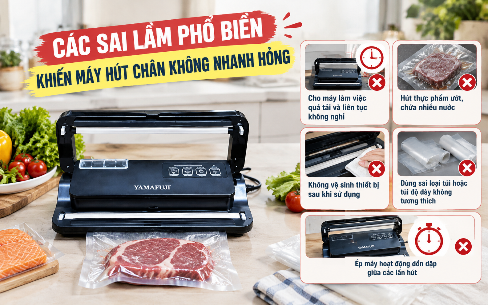 Các sai lầm phổ biến khiến máy hút chân không nhanh hỏng