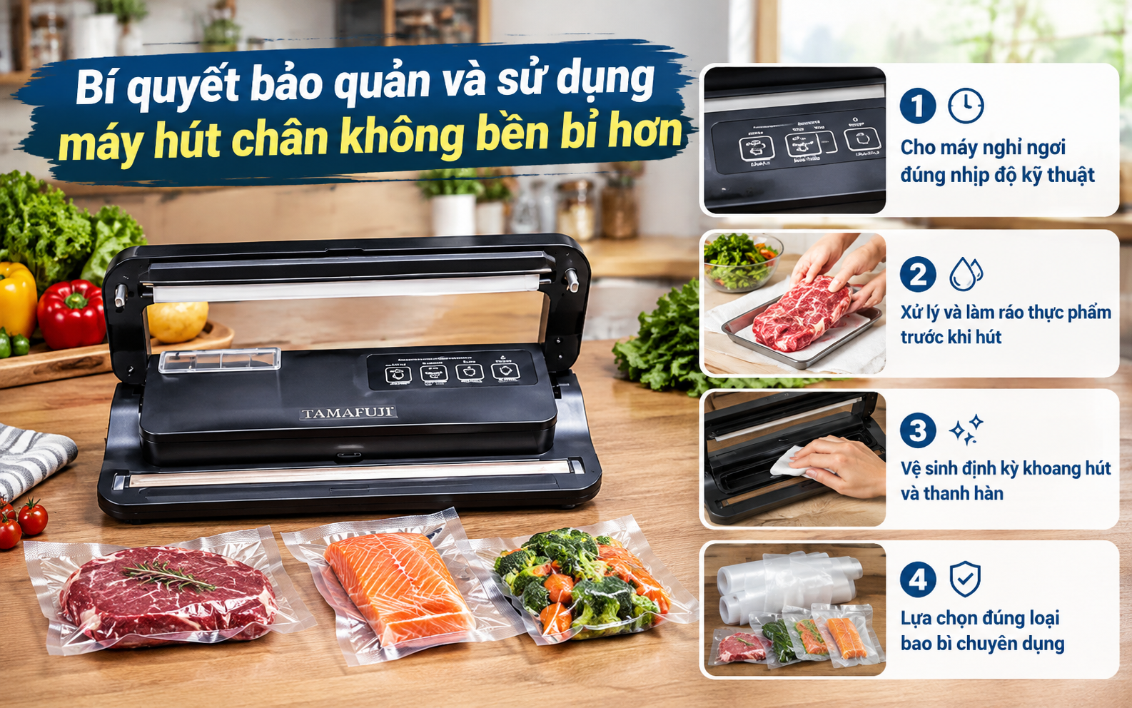 Bí quyết bảo quản và sử dụng máy hút chân không bền bỉ hơn