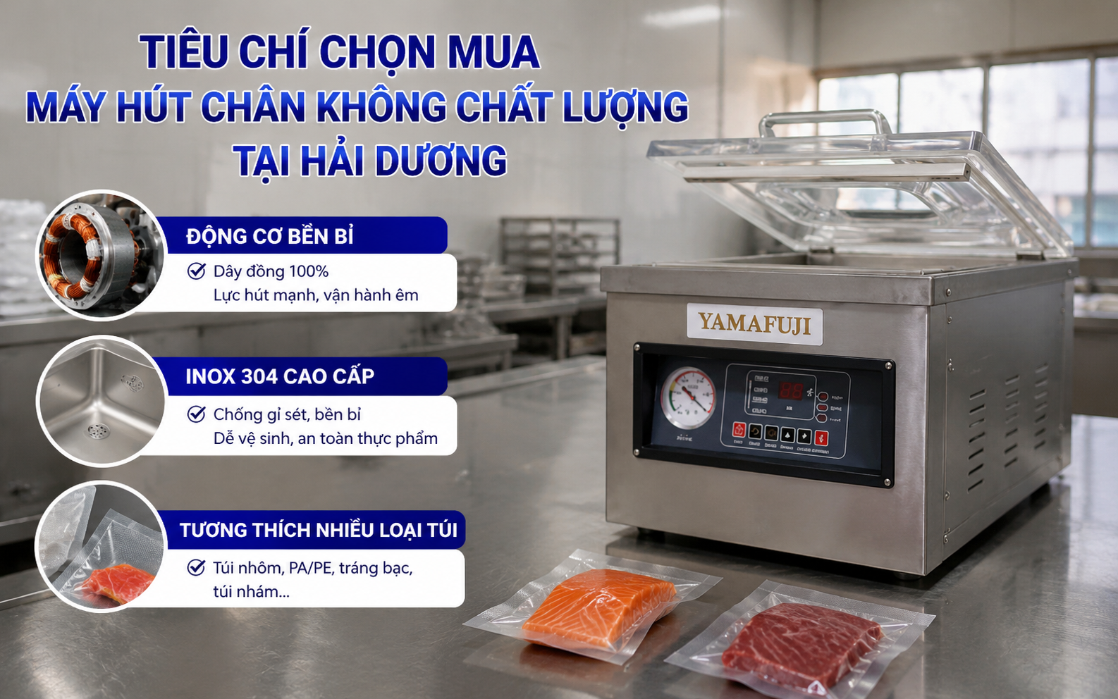 Tiêu chí chọn mua máy hút chân không chất lượng tại Hải Dương