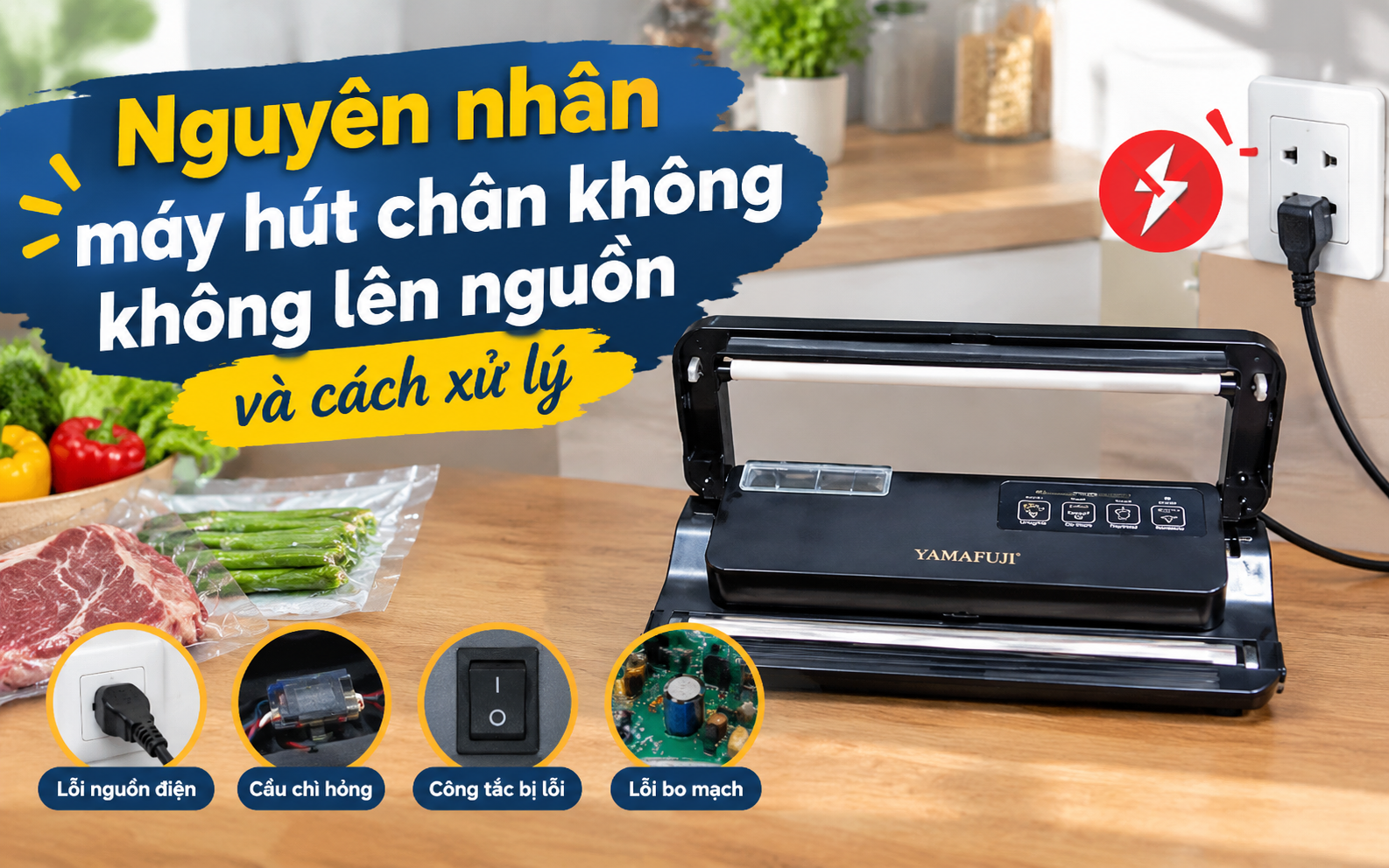 Nguyên nhân máy hút chân không không lên nguồn và cách xử lý