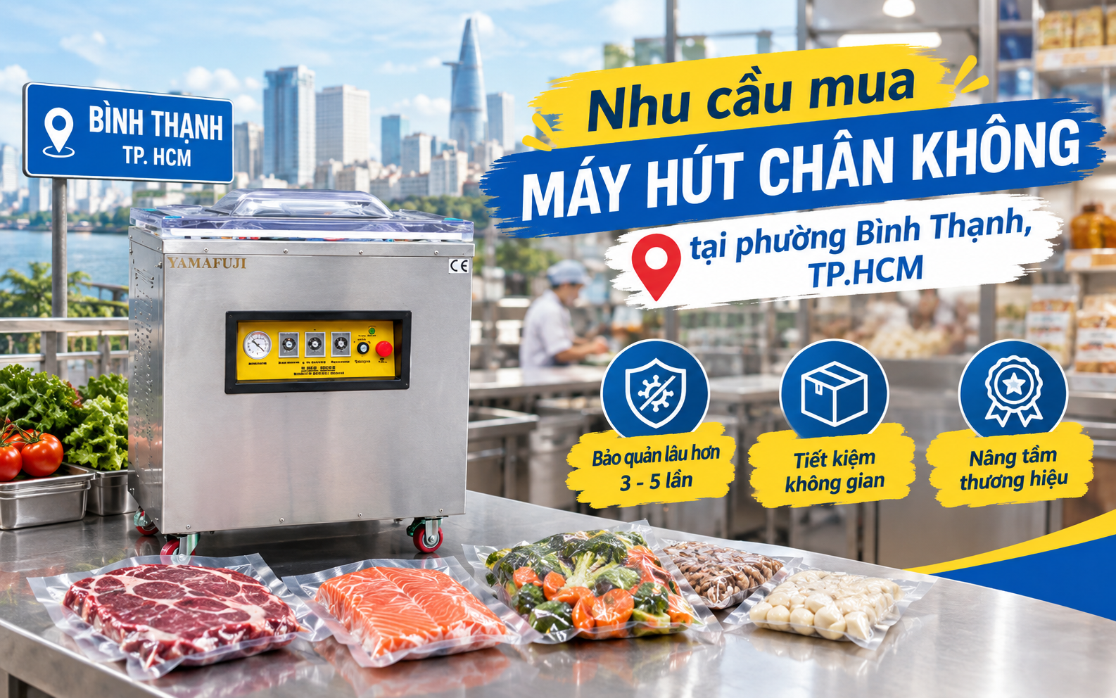 Nhu cầu mua máy hút chân không tại phường Bình Thạnh, TP.HCM